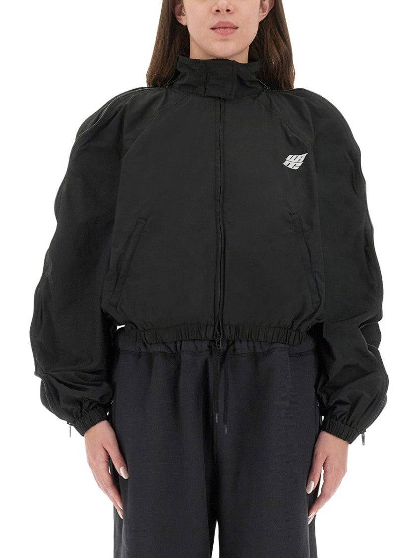 T By Alexander Wang Cropped Black Puffer Jacket