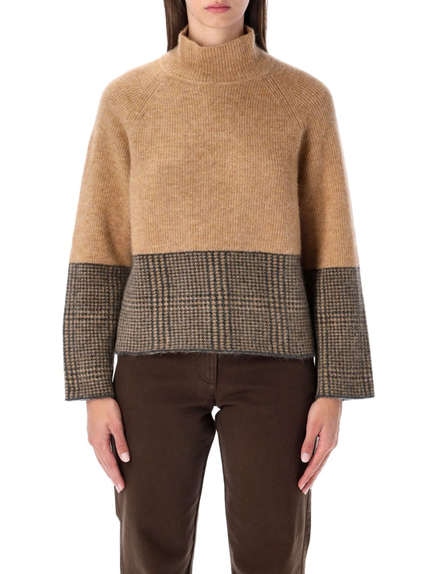Emporio Armani Alpaca Sweater With Check Motif