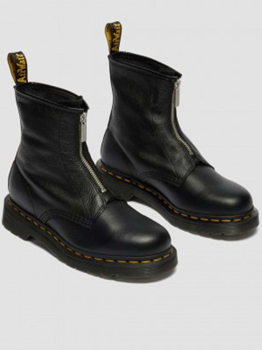 Dr. Martens 1460 Smooth Black Leather Zip Boots