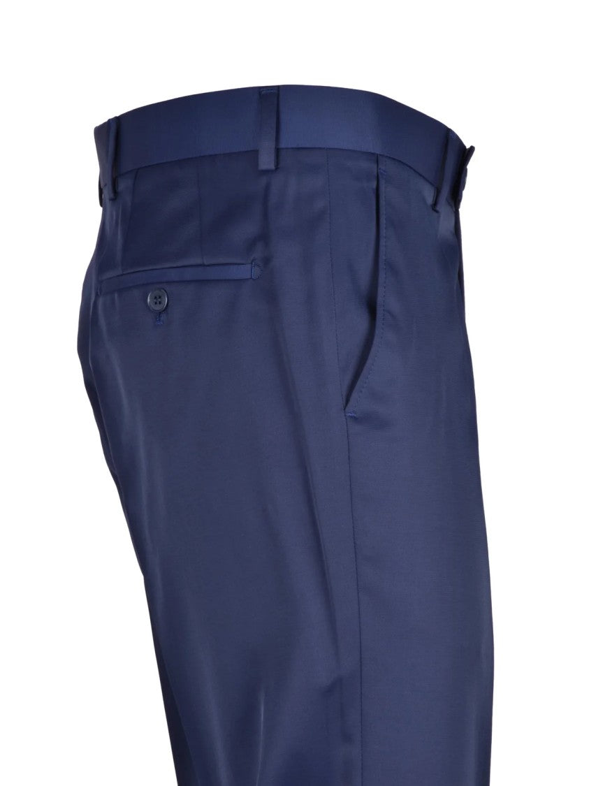 Musani Uomo Royal Blue Technical Blend Formal Pants
