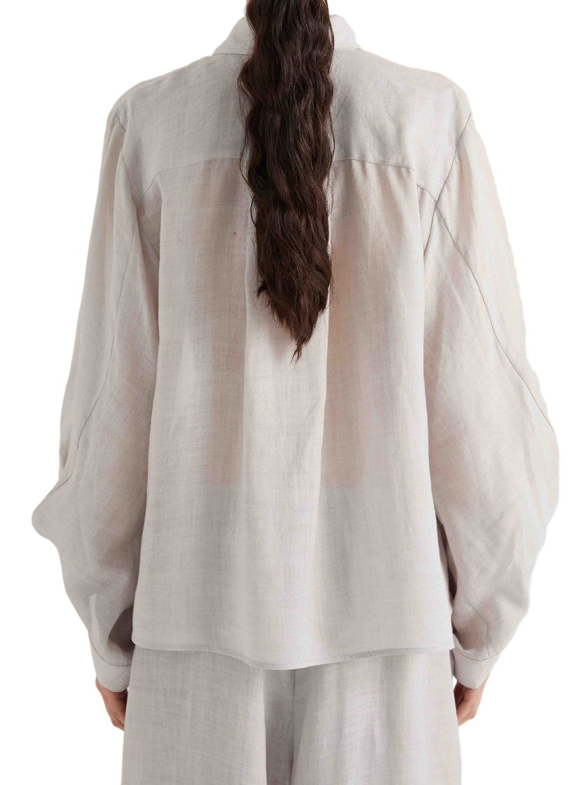 Meimeij Loose-Fitting Textured Fabric Shirt