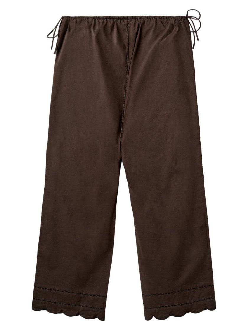 The Garment Kirsten Cotton Trousers With Scalloped Hem