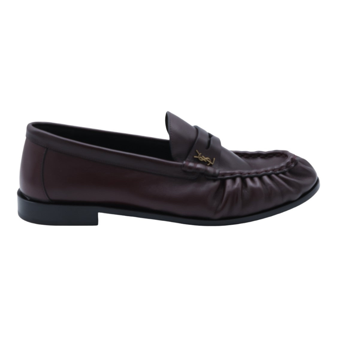 Saint Laurent Loafer-Style Flat Shoes With Gathered Toe Detail