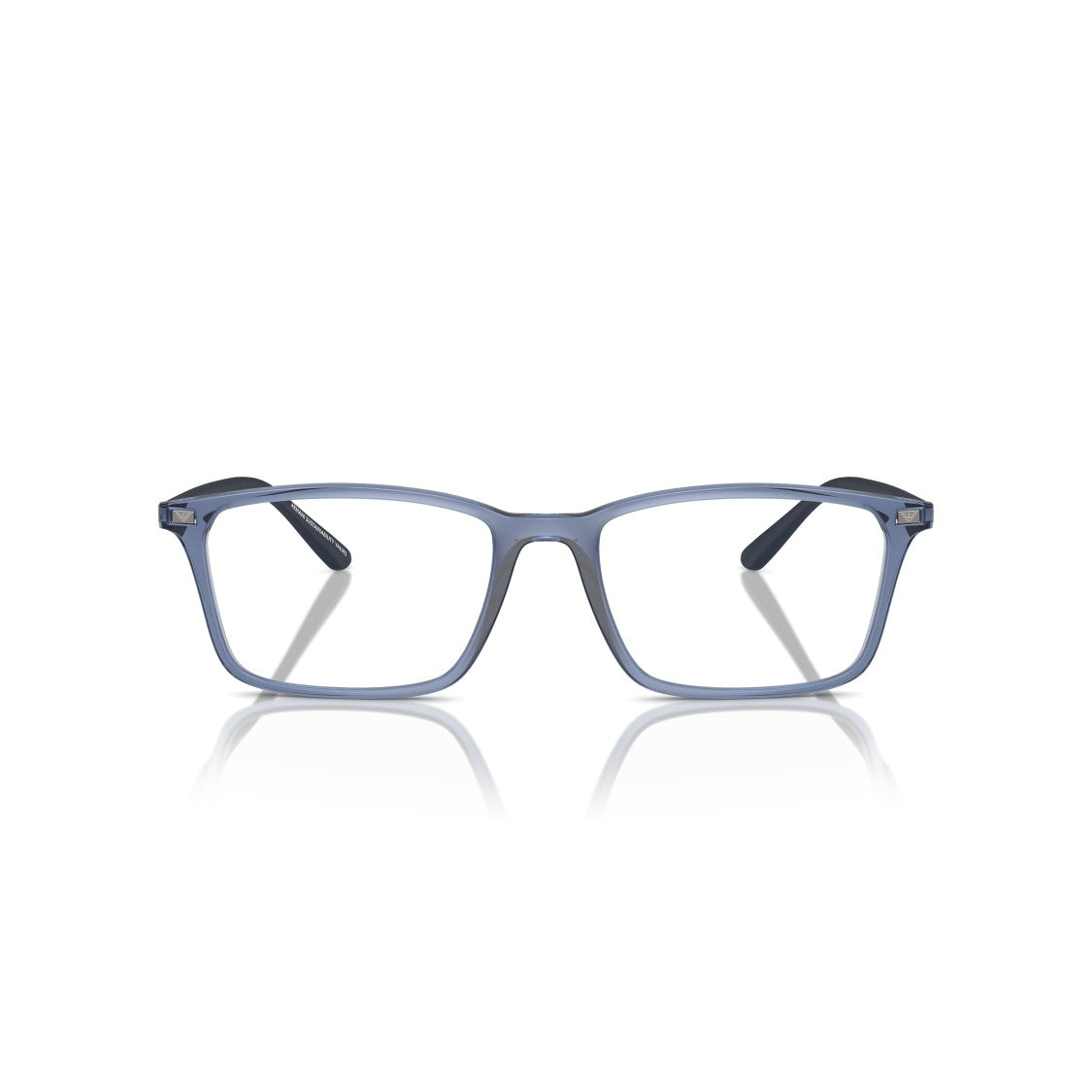 Emporio Armani 0Ea3237 Translucent Blue Rectangular Sunglasses With Slim Temples