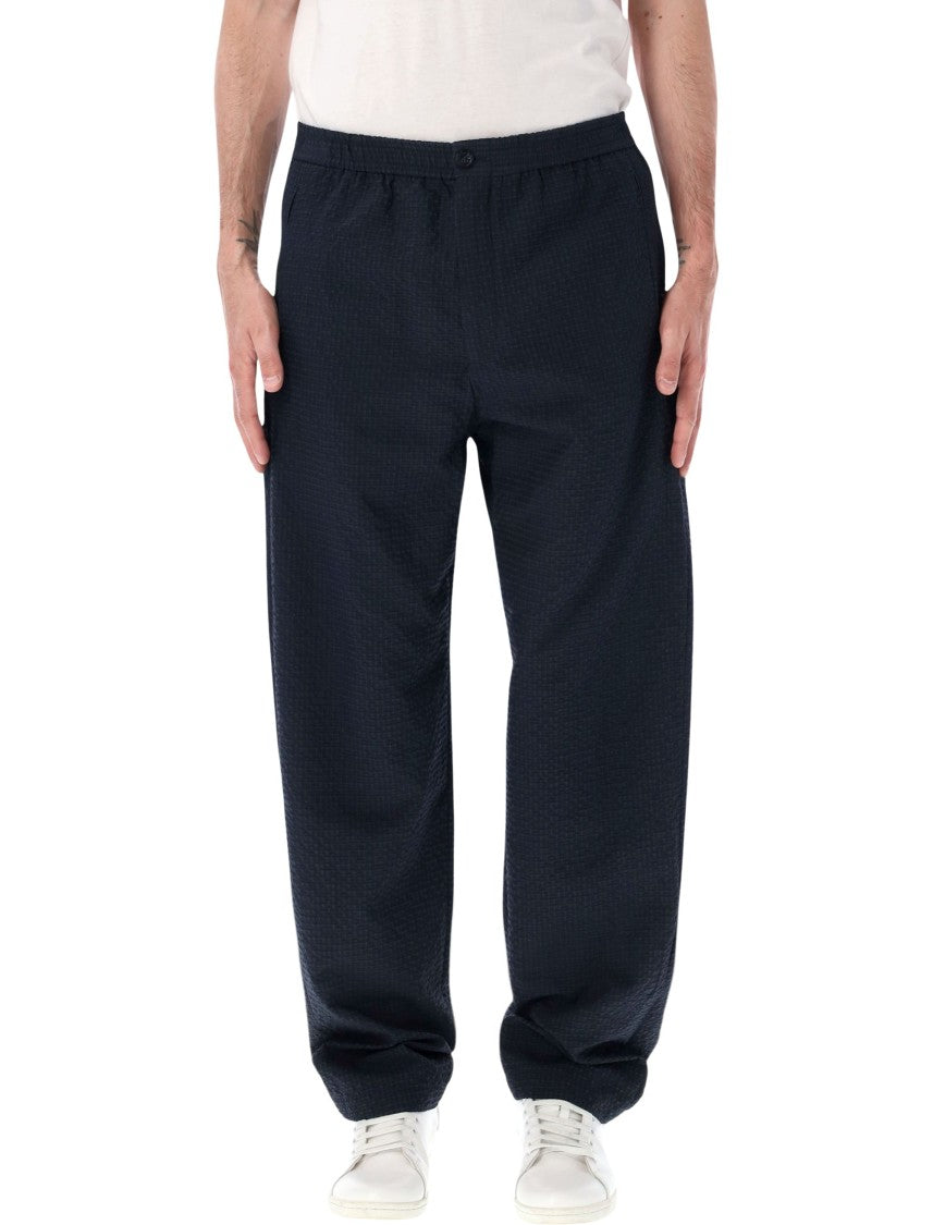 Emporio Armani Pant Seersucker Relaxed Fit Pants