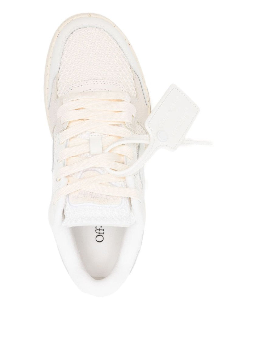 Off-White Bianco E Beige Low-Top Sneakers