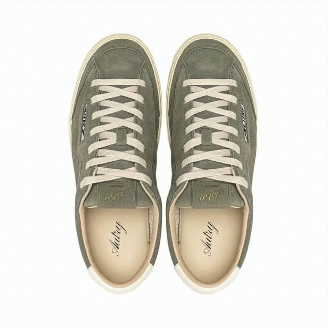 Autry Canvas Low-Top Sneakers With Suede Upper