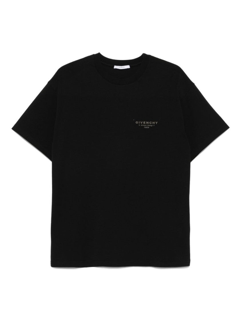 Givenchy Black Logo Print Crew Neck T-Shirt
