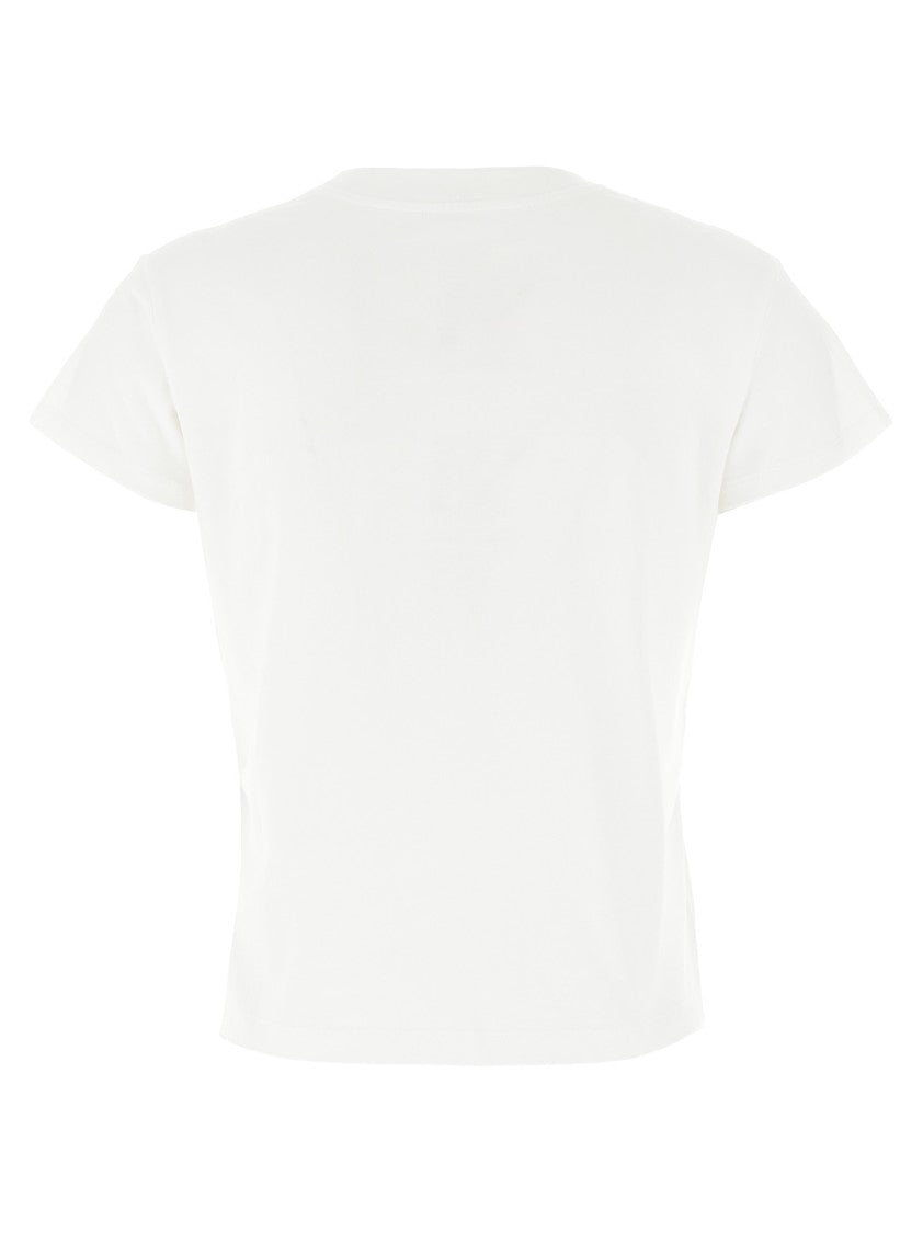 Mm6 By Maison Margiela Crewneck T-Shirt With Front Logo Patch Detail