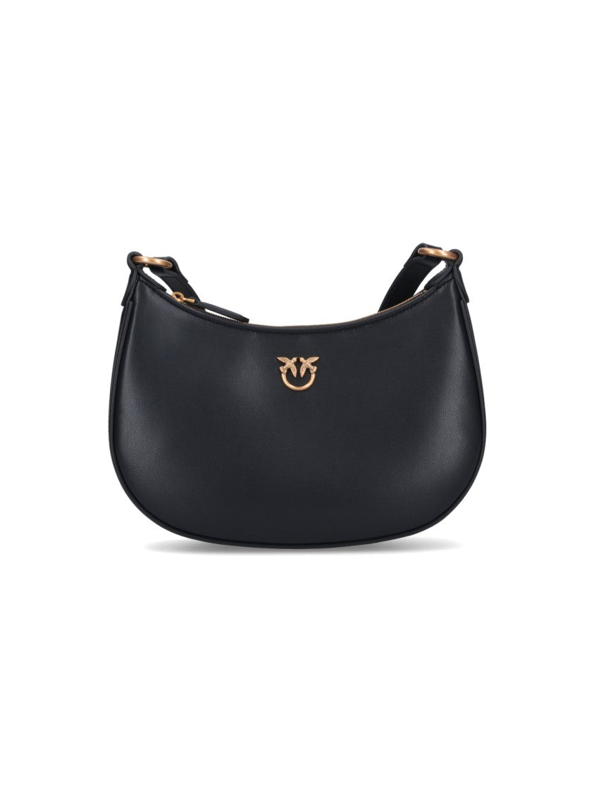 Pinko "Love Half Moon Simply" Shoulder Bag – Black