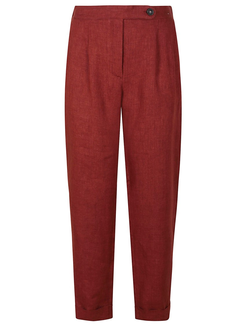 Massimo Alba Red Tailored Trousers With Relaxed Fit