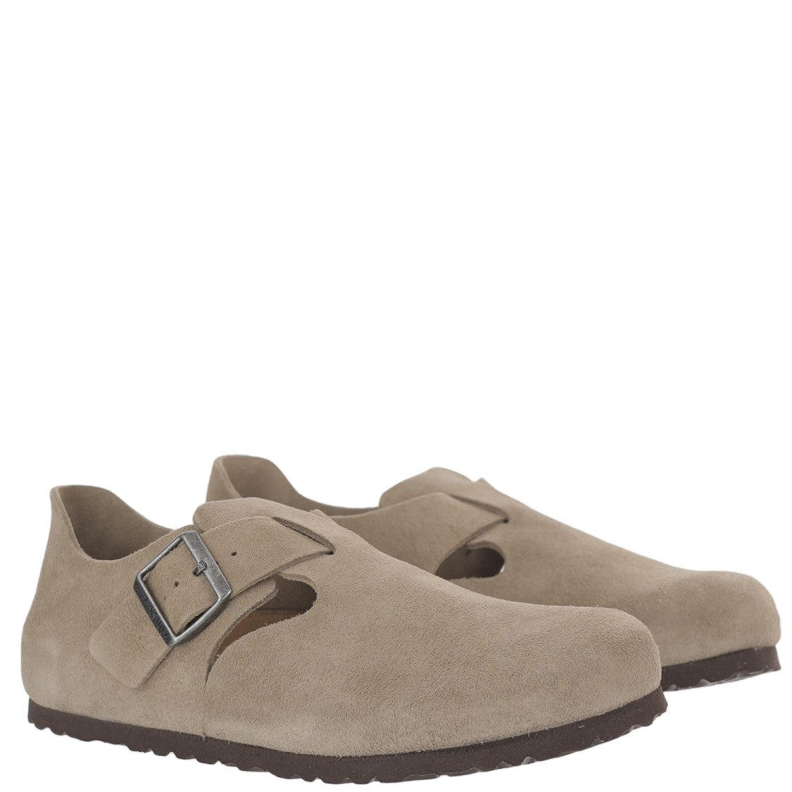 Birkenstock Closed Toe Suede Mules With Adjustable Strap