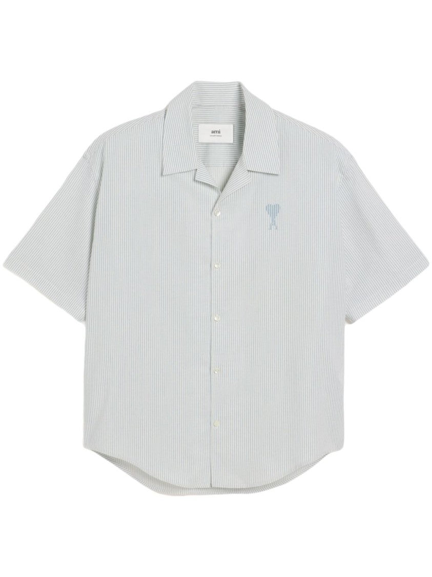 Ami Paris Short-Sleeved White Shirt