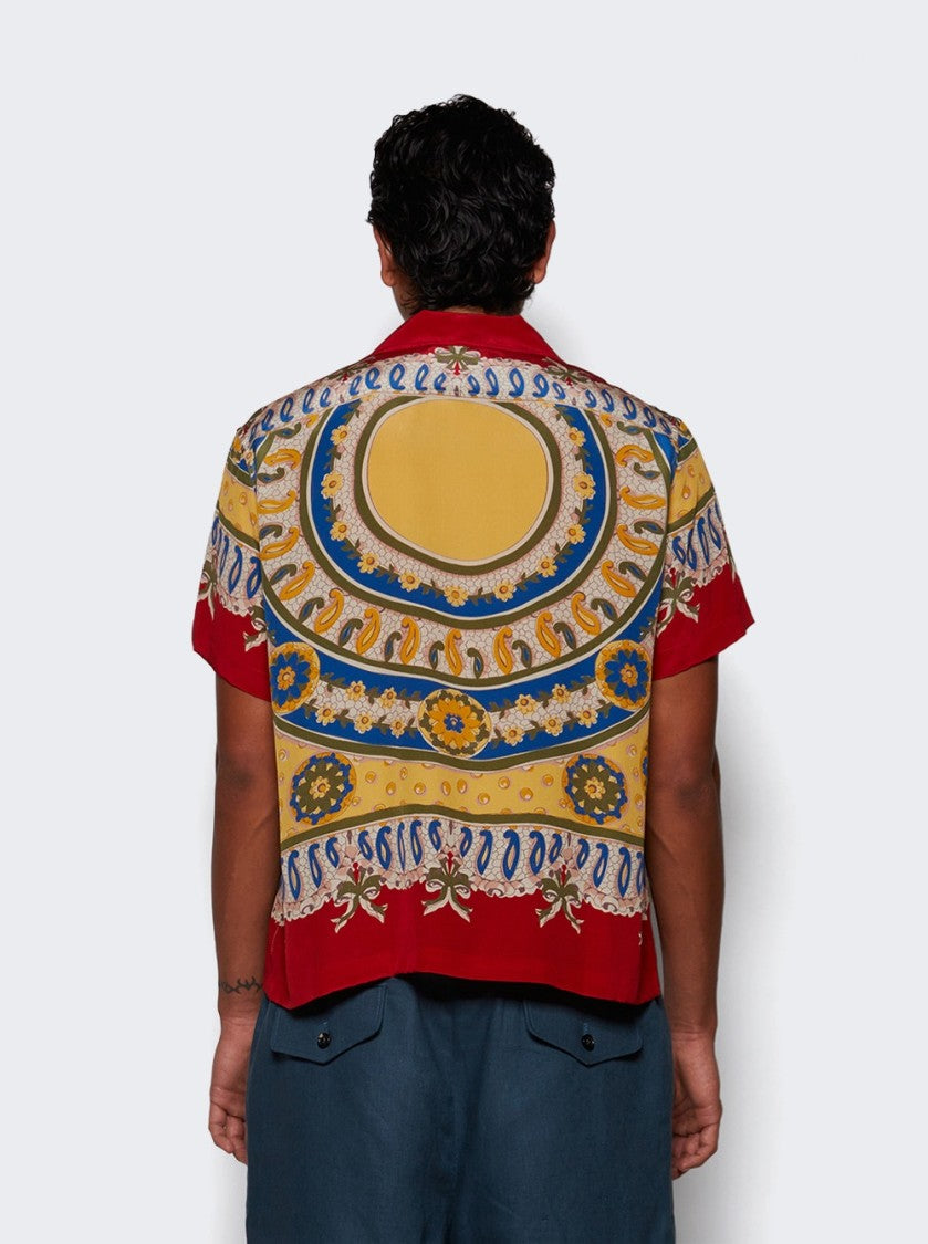 Bode Bricolage Shirt - Red And Multicolor