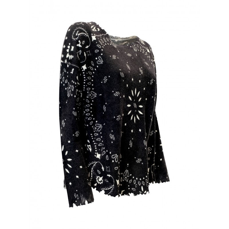 Kujten Black 81 Cachemire Mela Bandana Sweater