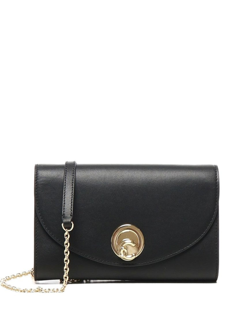 Coccinelle Smooth Black Leather Shoulder Bag