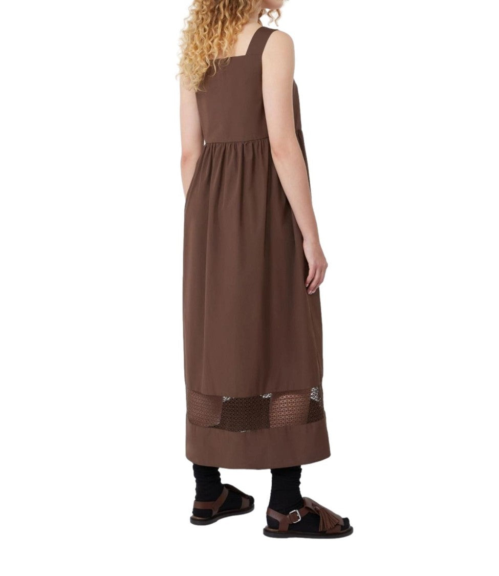 Max Mara Chocolate Brown Wkdgola Wool Dress