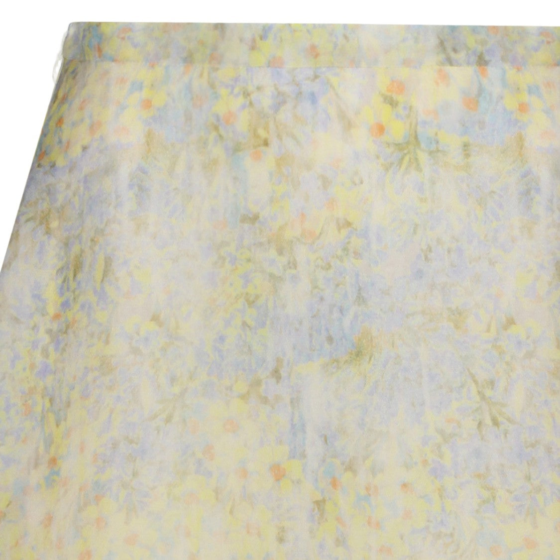 Alberta Ferretti A-Line Midi Skirt With Watercolor Floral Pattern