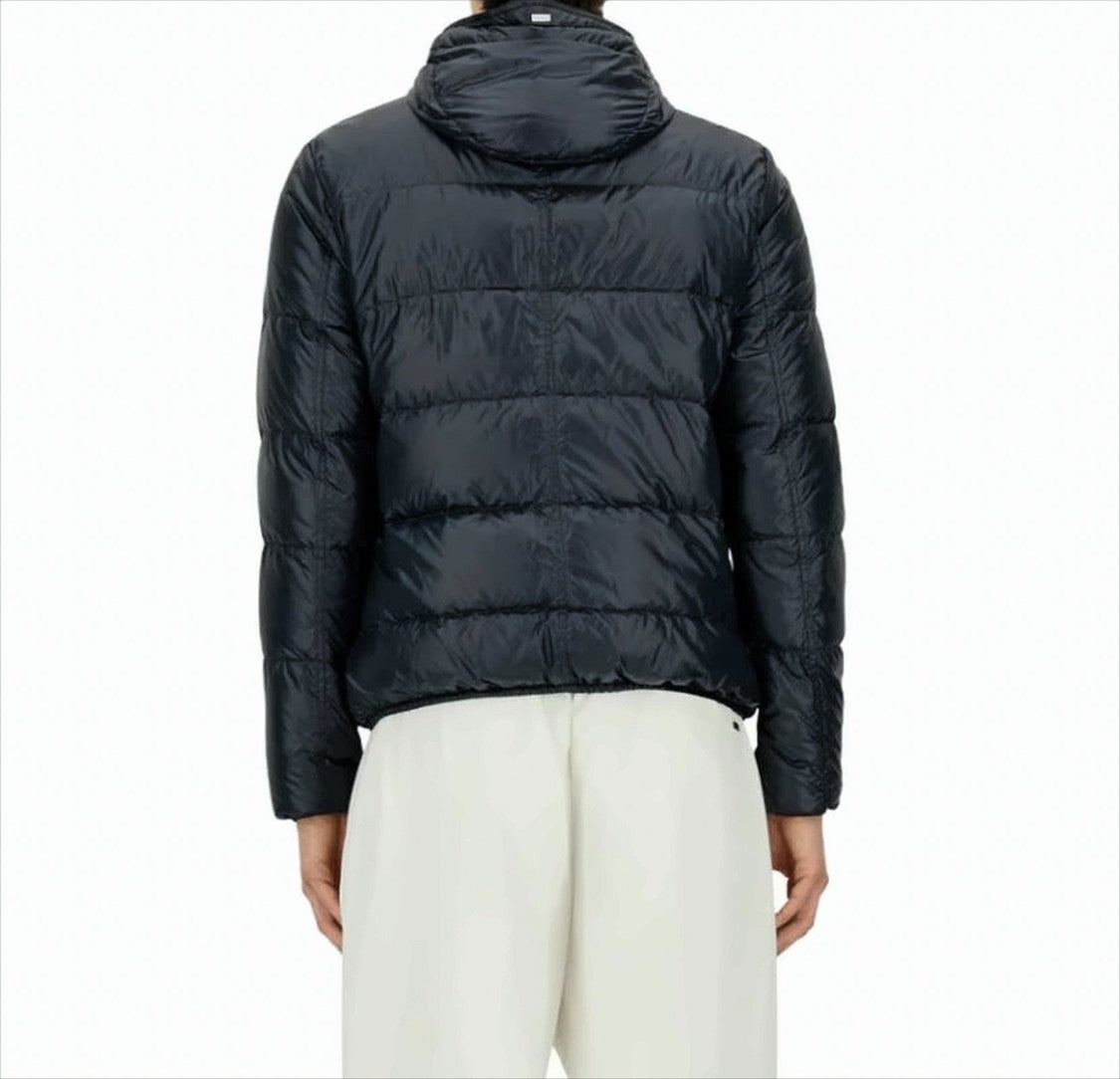 Herno Ultralight Black Down Jacket With Adjustable Hood