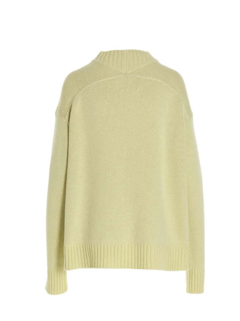 Jil Sander Cachemire Blend Crewneck Sweater With Relaxed Fit And Ribbed Neckline