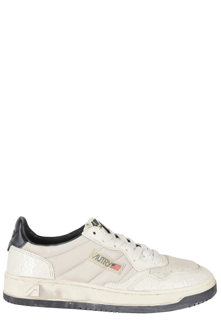 Autry White Sup Vint Low Leather Sneakers