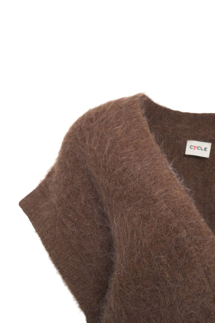 Cycle Knit Gilet With Deep V-Neck