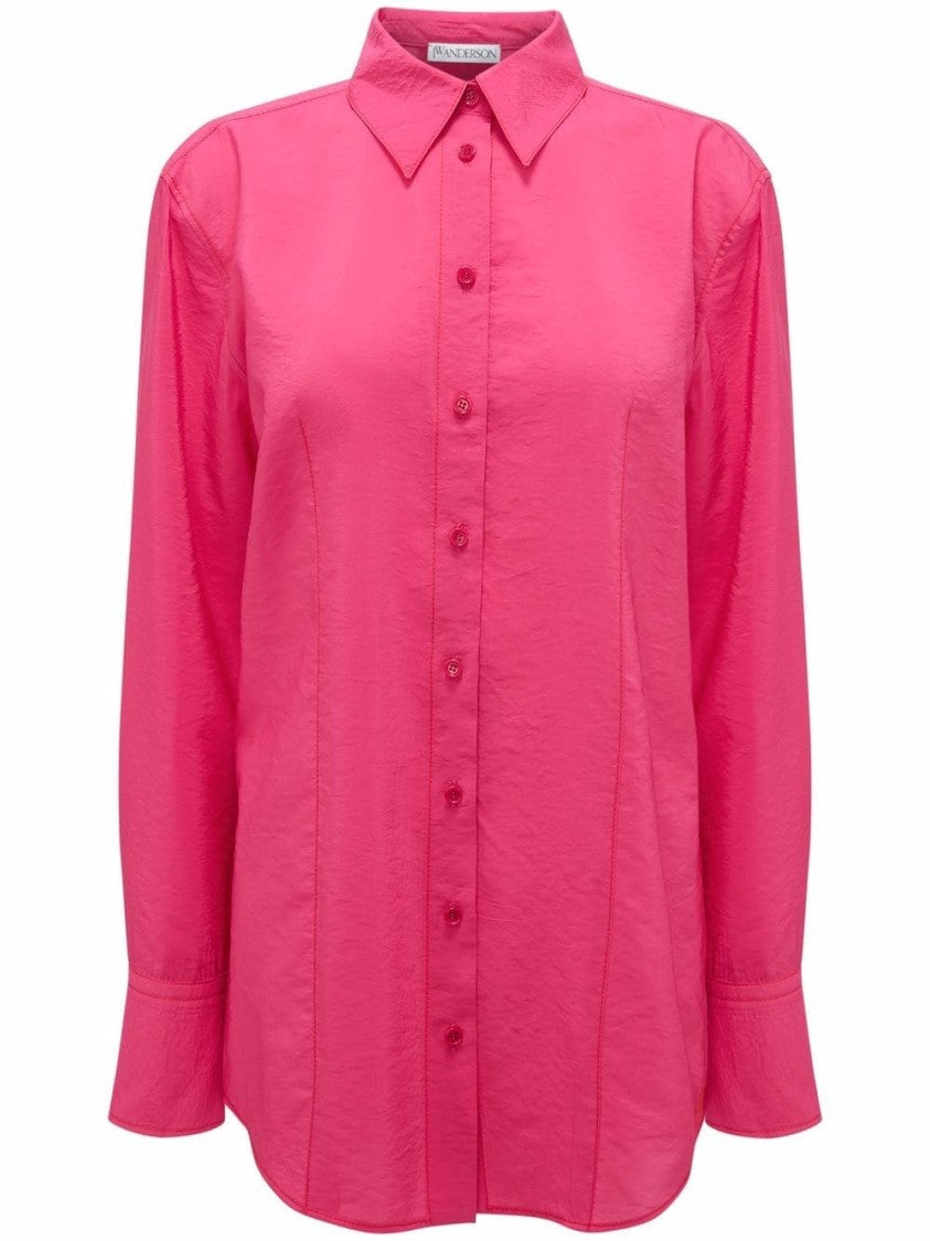 J. W. Anderson Long Sleeve Pink Relaxed Fit Shirt With Classic Collar