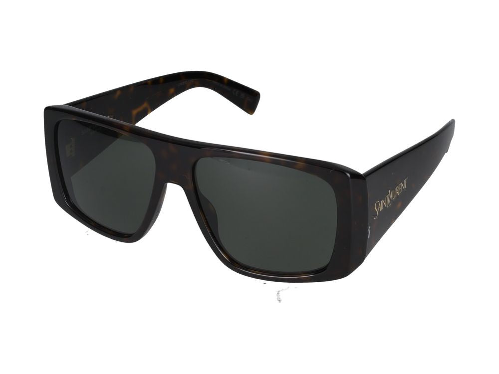 Saint Laurent Havana Dark Grey Lenses Square Sunglasses