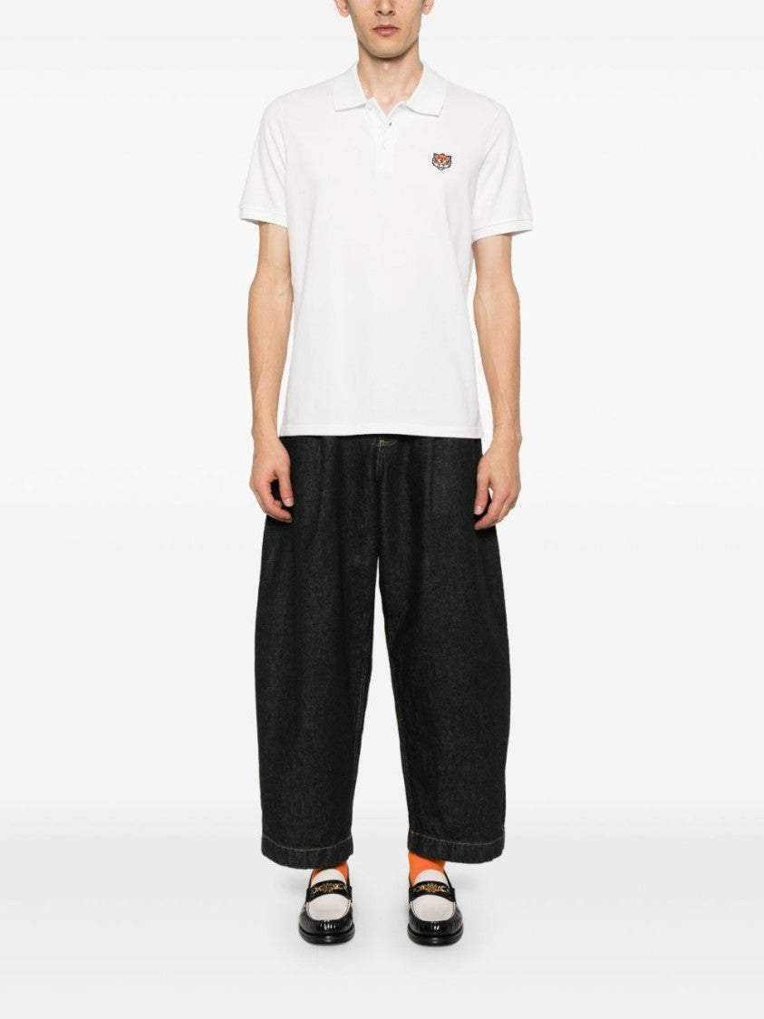 Kenzo Luxury White T-Shirt With Embroidered Tiger Logo