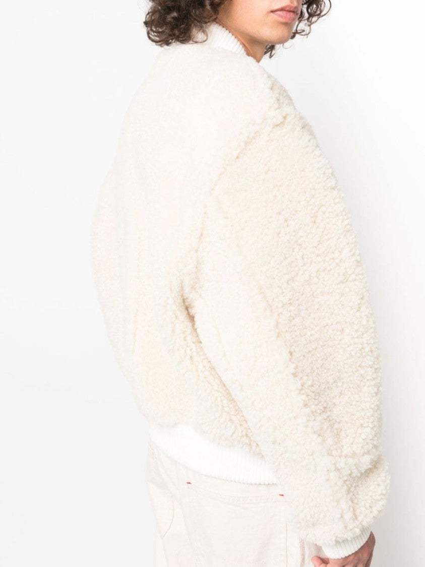 Jacquemus Off-White Shearling Bomber Jacket