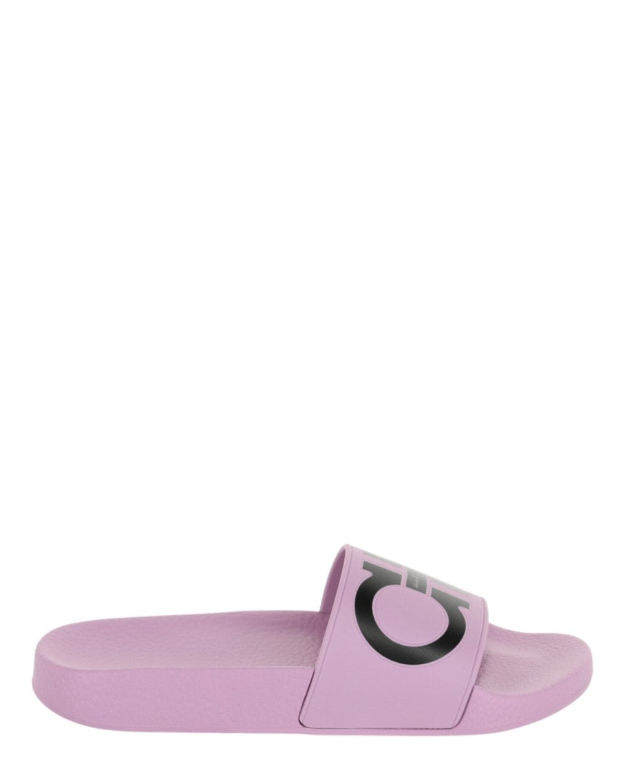 Ferragamo Groovy Dual Gancini Slides