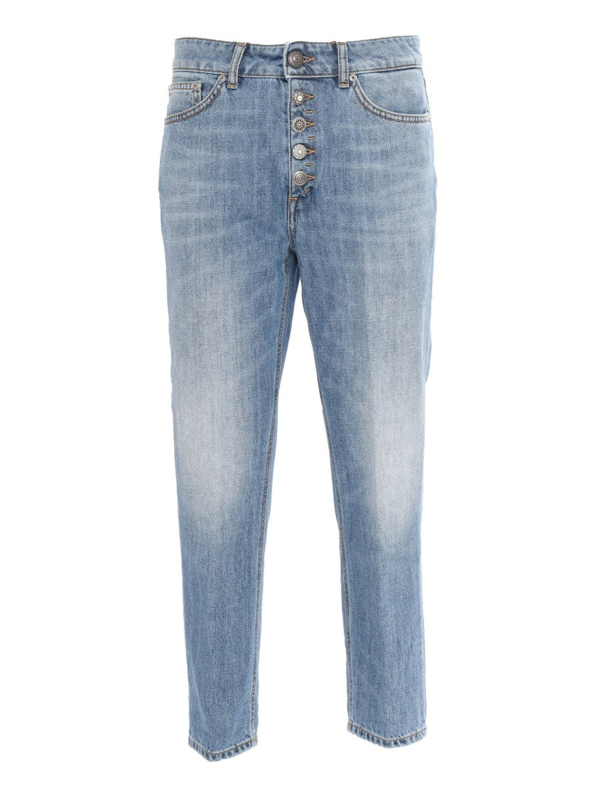 Dondup High-Waisted Blue Jeans With Unique Button Fly