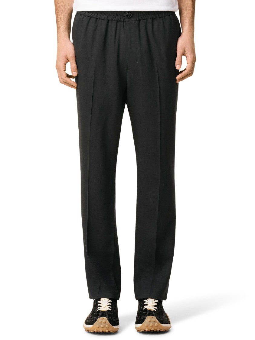 Ami Tailored Grey Trousers With Elastic Waistband