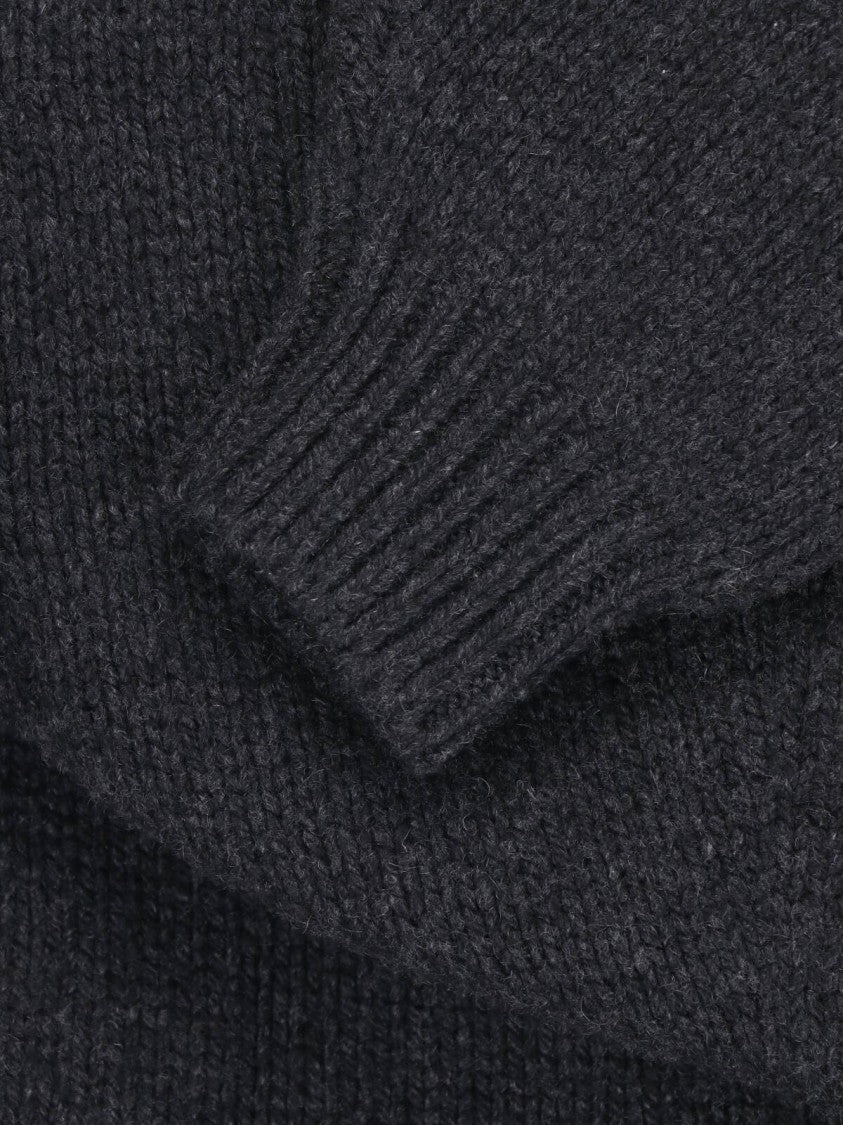 Khaite Grey Axel V-Neck Cashmere Cardigan