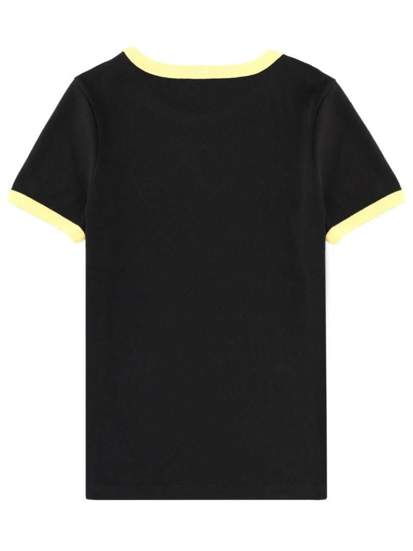 Kenzo Boke Flower 2.0 Yellow Trim Cotton T-Shirt