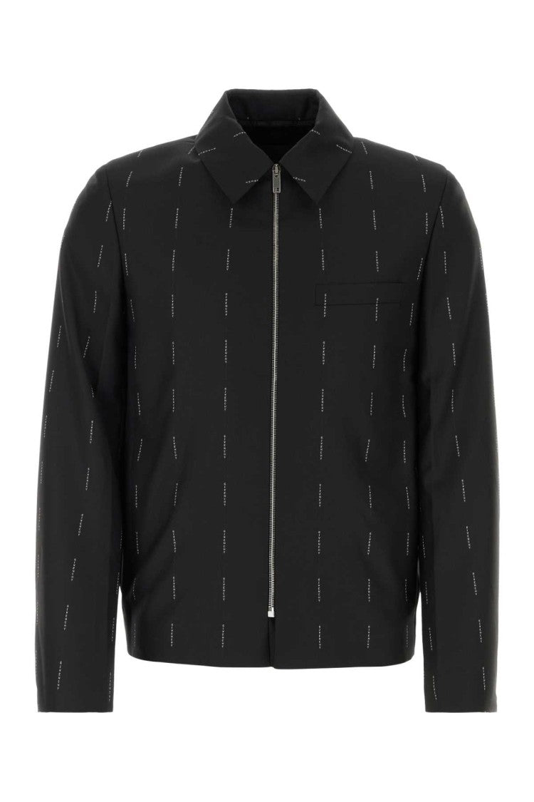 Givenchy Vertical Line Pattern Black Jacket