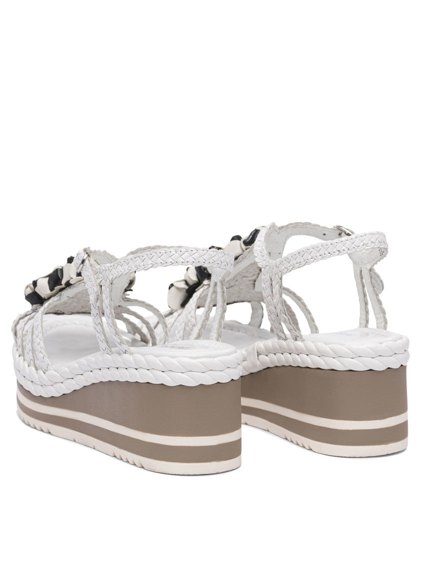 Pons Quintana Braided Strap Sandals With Platform Sole