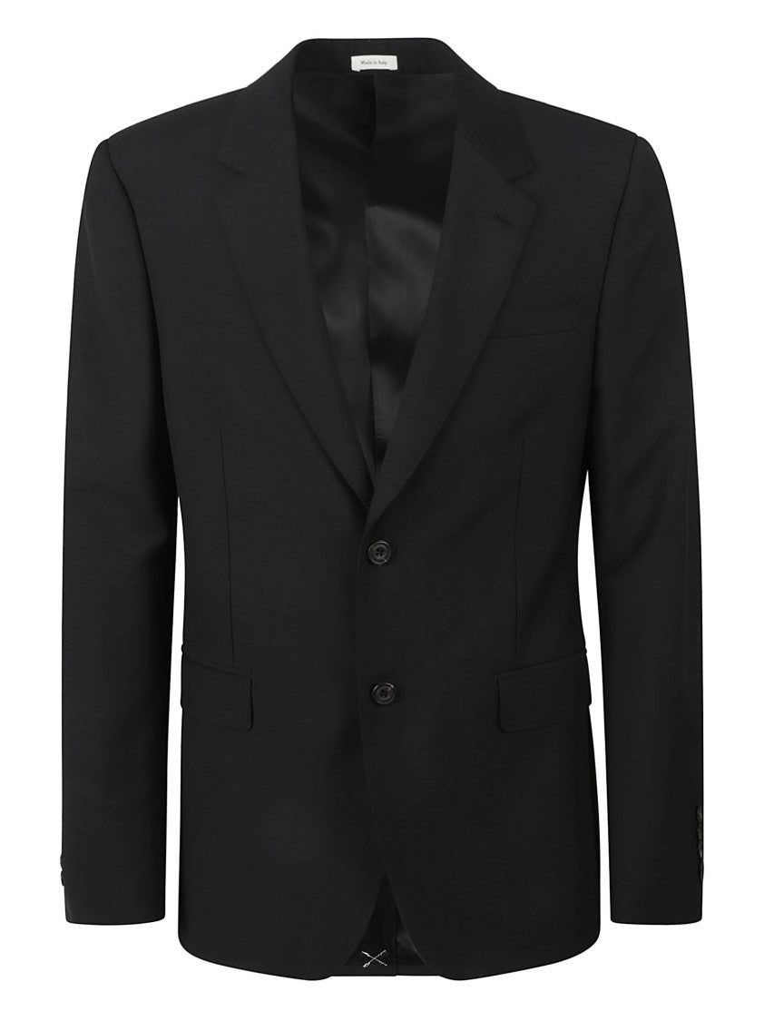 Alexander Mcqueen Tailored Black Jacket With Notched Lapels