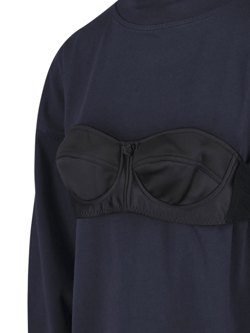 Vaquera Black High Neck Structured Top