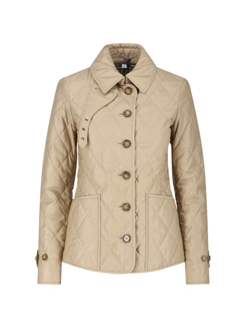 Burberry "Fernleigh" Jacket, In Beige Fabric