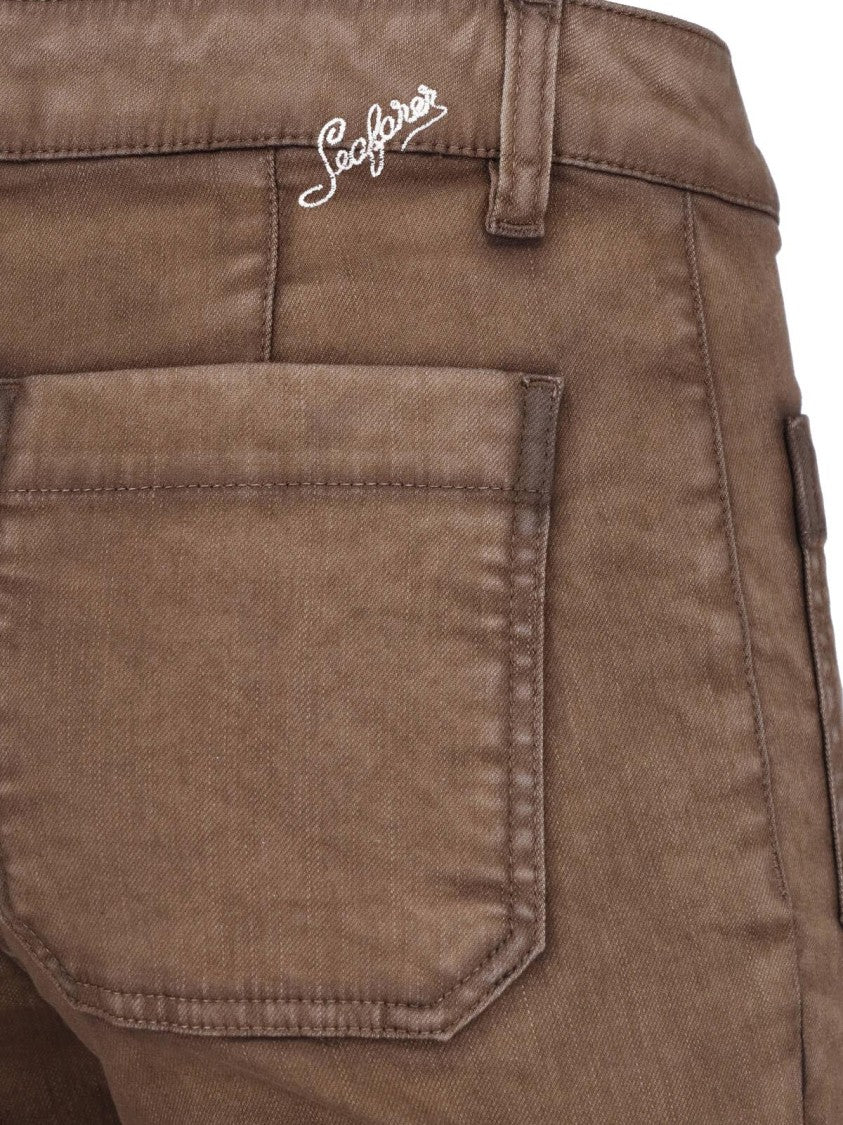 Seafarer Brown Seafarer Flared Cotton Pants