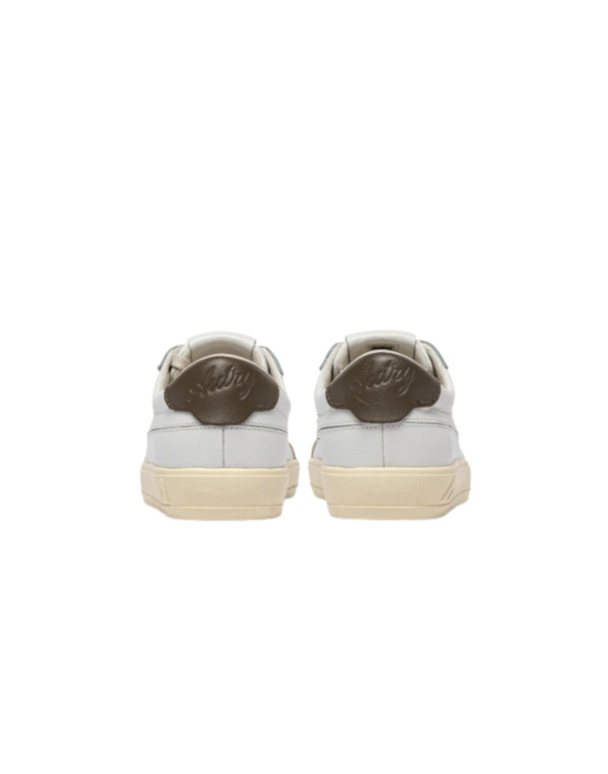 Autry White Leather Suede Low-Top Sneakers