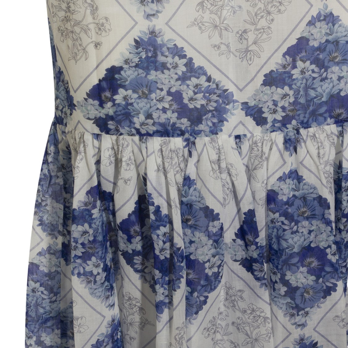 Twin-Set Sleeveless High-Neck Maxi Dress With Floral Pattern