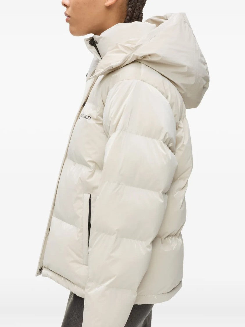 Karl Lagerfeld Structured Giubbino Jacket With Fitted Waist