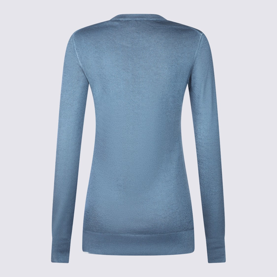 Malo Fitted Crew Neck Sweater With Ribbed Detailing