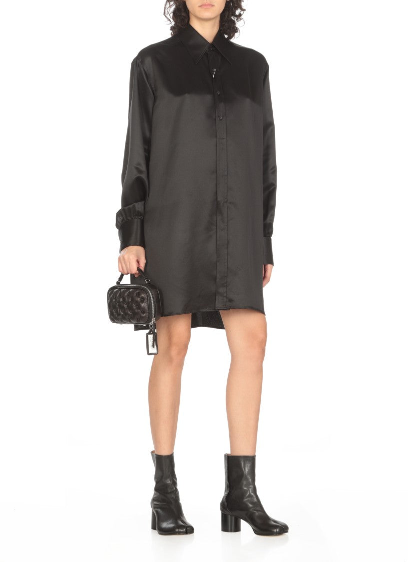 Maison Margiela Quilted Black Leather Shoulder Bag