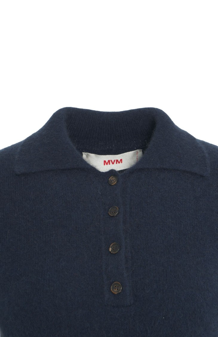 Mvm Raccoon Knit Polo Shirt