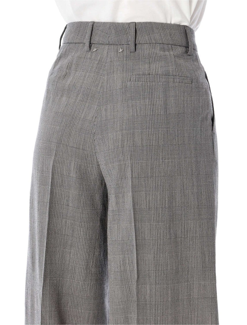 Golden Goose Principe Di Galles Check Oversized Trousers