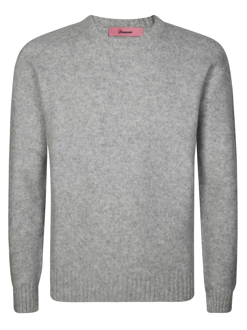 Drumohr Lambswool Sweater With Fuzzy Texture