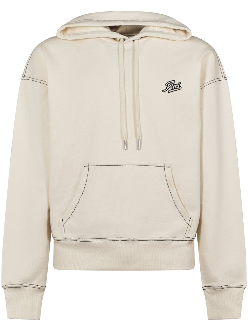 Ami Relaxed Fit Hooded Sweatshirt